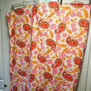 Vintage 1960s cotton fabric yardage funky psychedelic paisley pucci